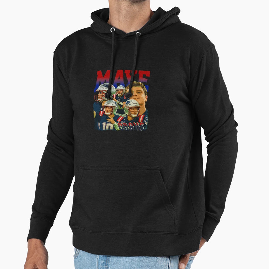 Maye New England Football Bootleg Hoodie - Novelty Apparel Unisex - T-Shirt, Sweatshirt, Hoodie