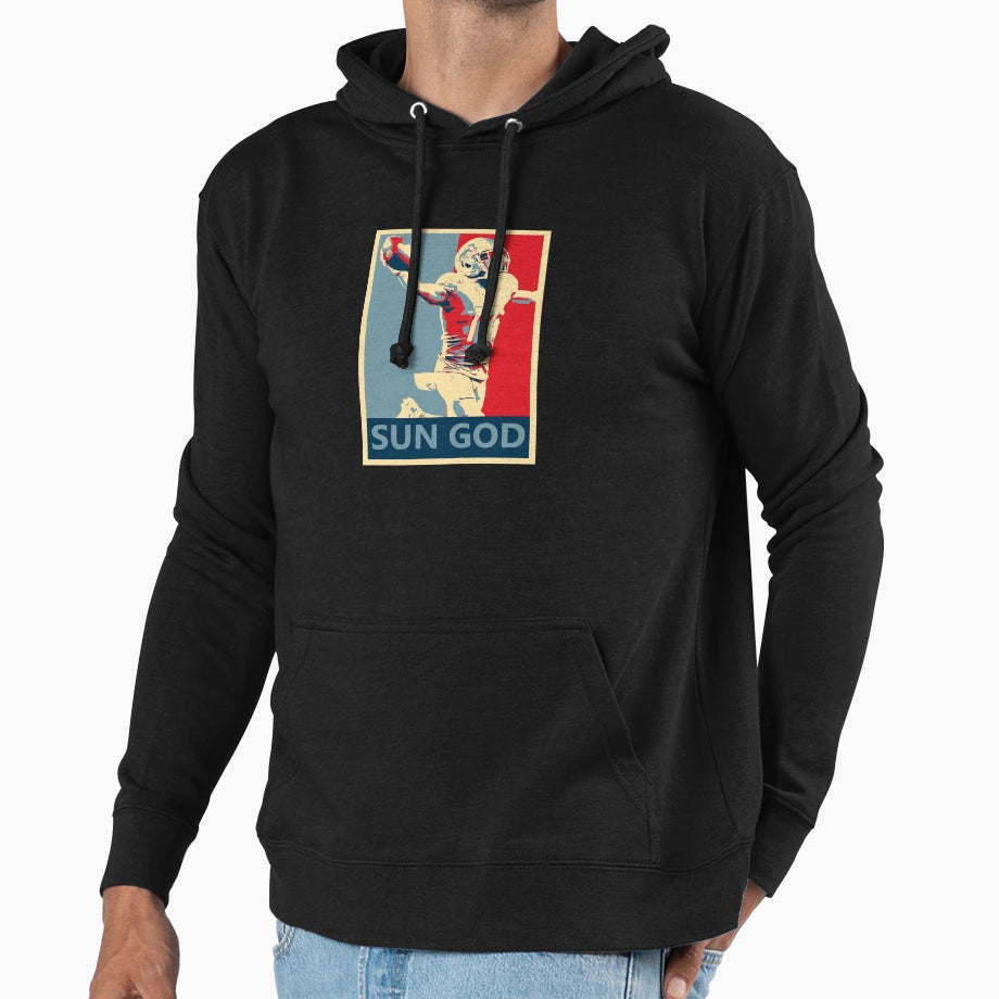 Amon Ra St Brown Lions Sun God Hoodie - Casual Everyday Wear Men Women - T-Shirt, Sweatshirt, Hoodie