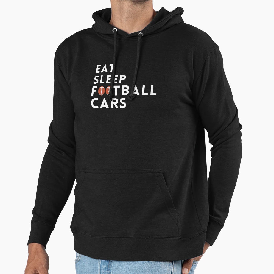 Eat Sleep Football Great Gift Football Hoodie - Trendy Graphic for Adults - T-Shirt, Sweatshirt, Hoodie