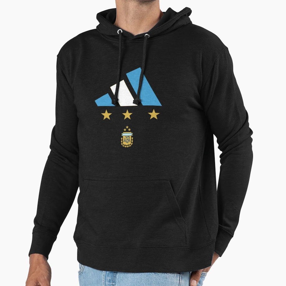 Argentina 3 Stars Hoodie - Custom Art Print Men Women - T-Shirt, Sweatshirt, Hoodie