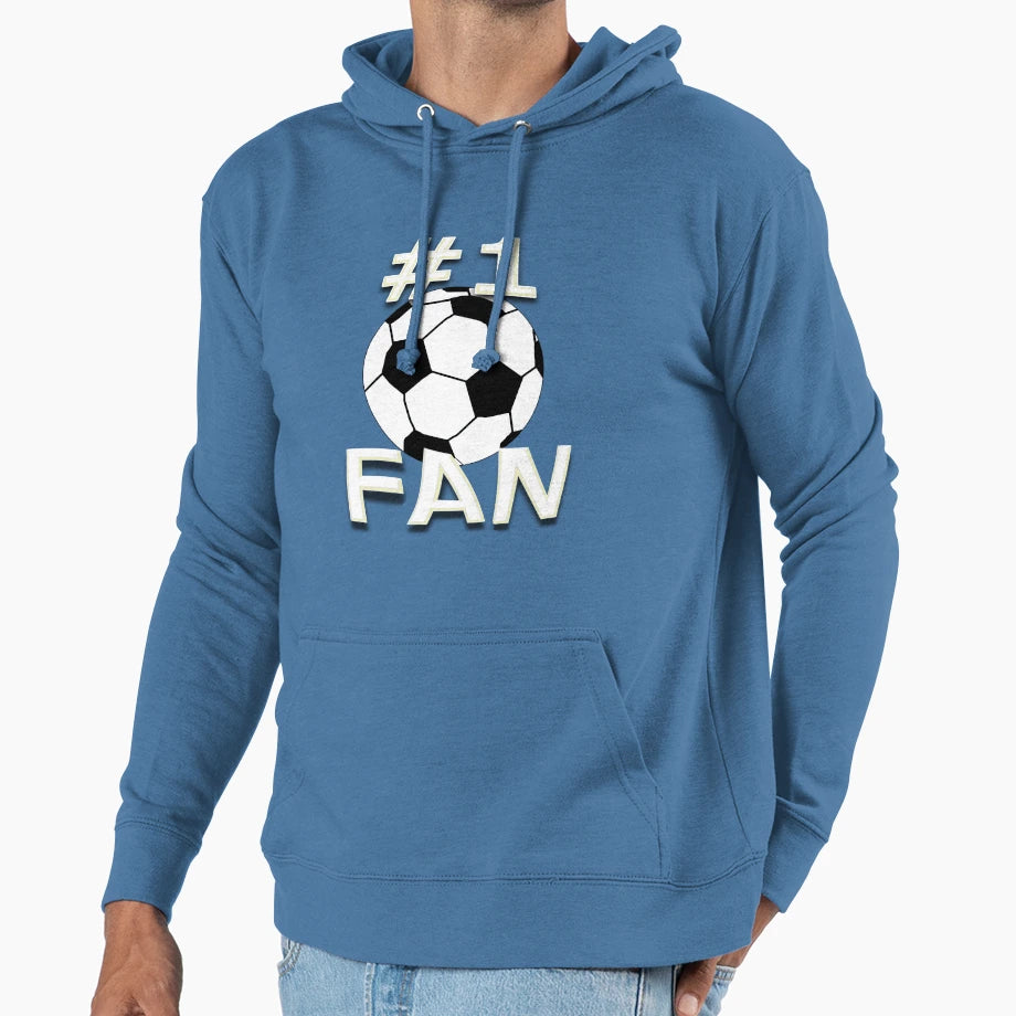 Number One Soccer Fan Hoodie - Trendy Graphic Unisex - T-Shirt, Sweatshirt, Hoodie