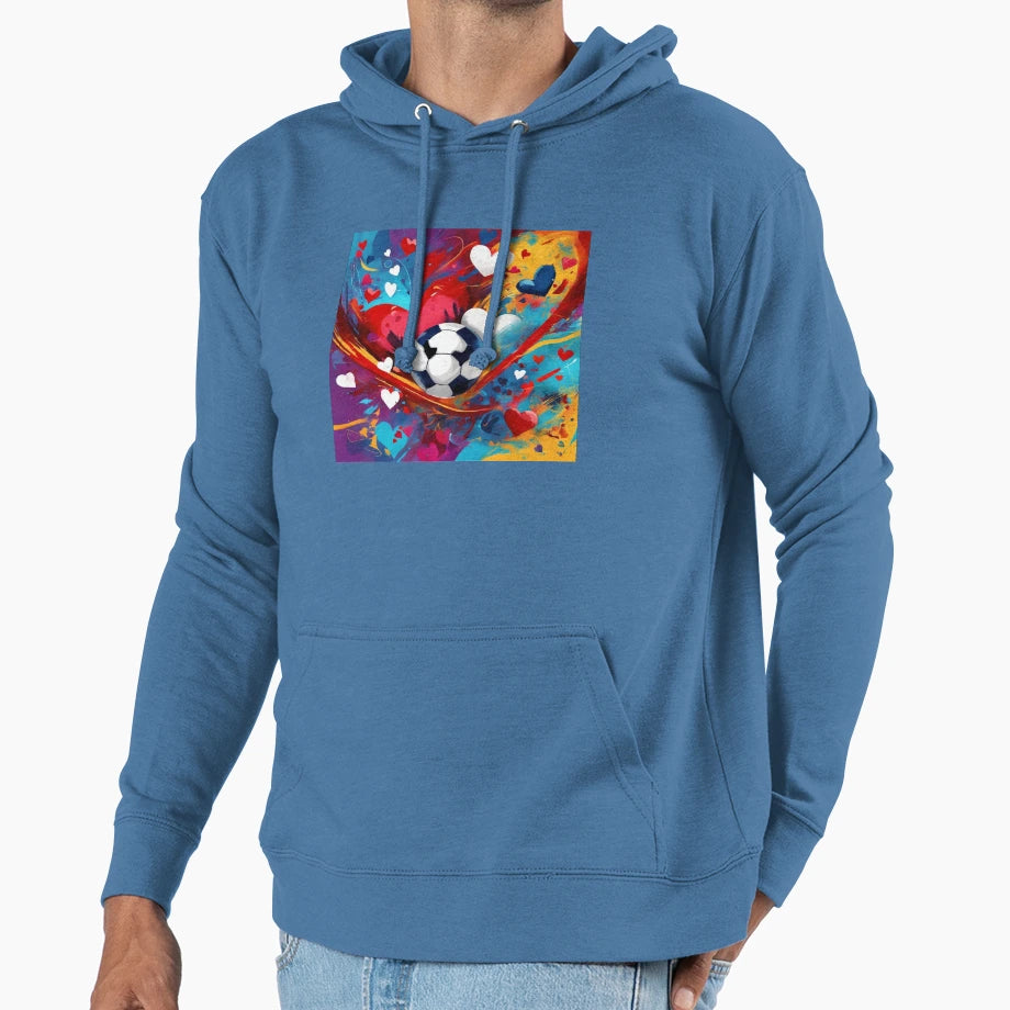 Soccer Abstract Mix Hoodie - Novelty Apparel Men Women - T-Shirt, Sweatshirt, Hoodie