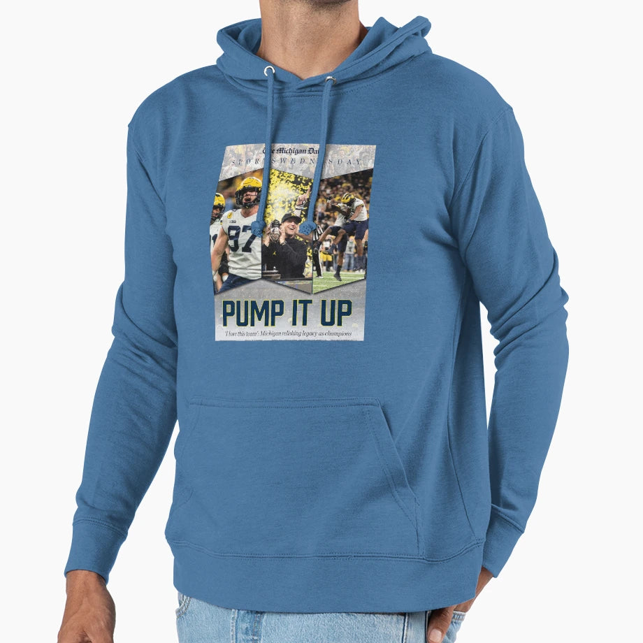 12 8 Michigan Daily Back Cover Hoodie - Graphic Print for Adults - T-Shirt, Sweatshirt, Hoodie
