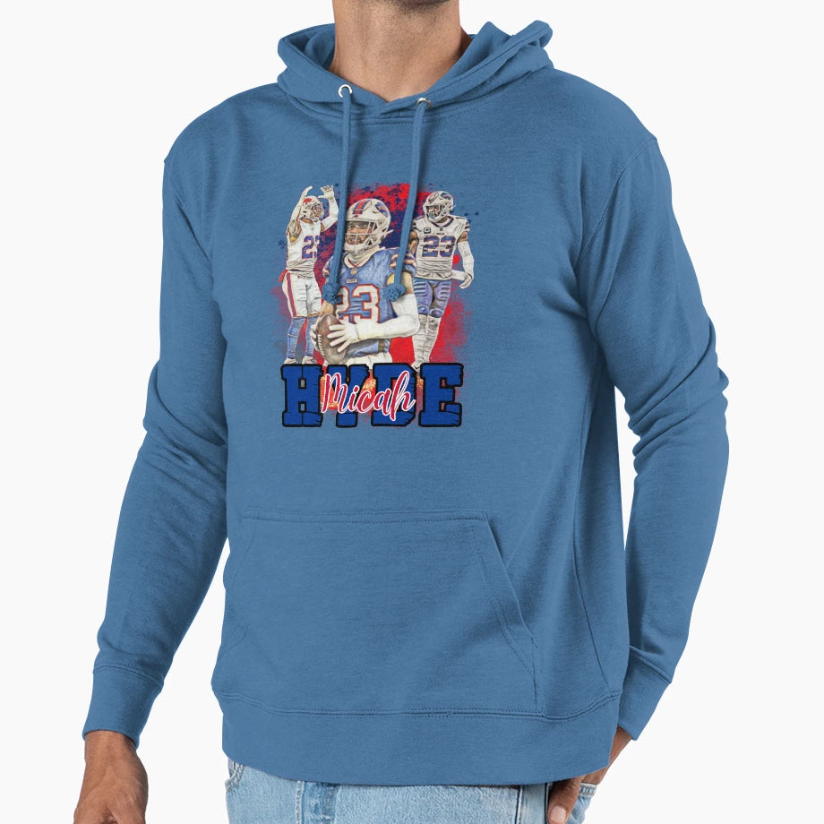 Micah Hyde Buffalo Bills Player Tribute Hoodie - Novelty Apparel Unisex - T-Shirt, Sweatshirt, Hoodie