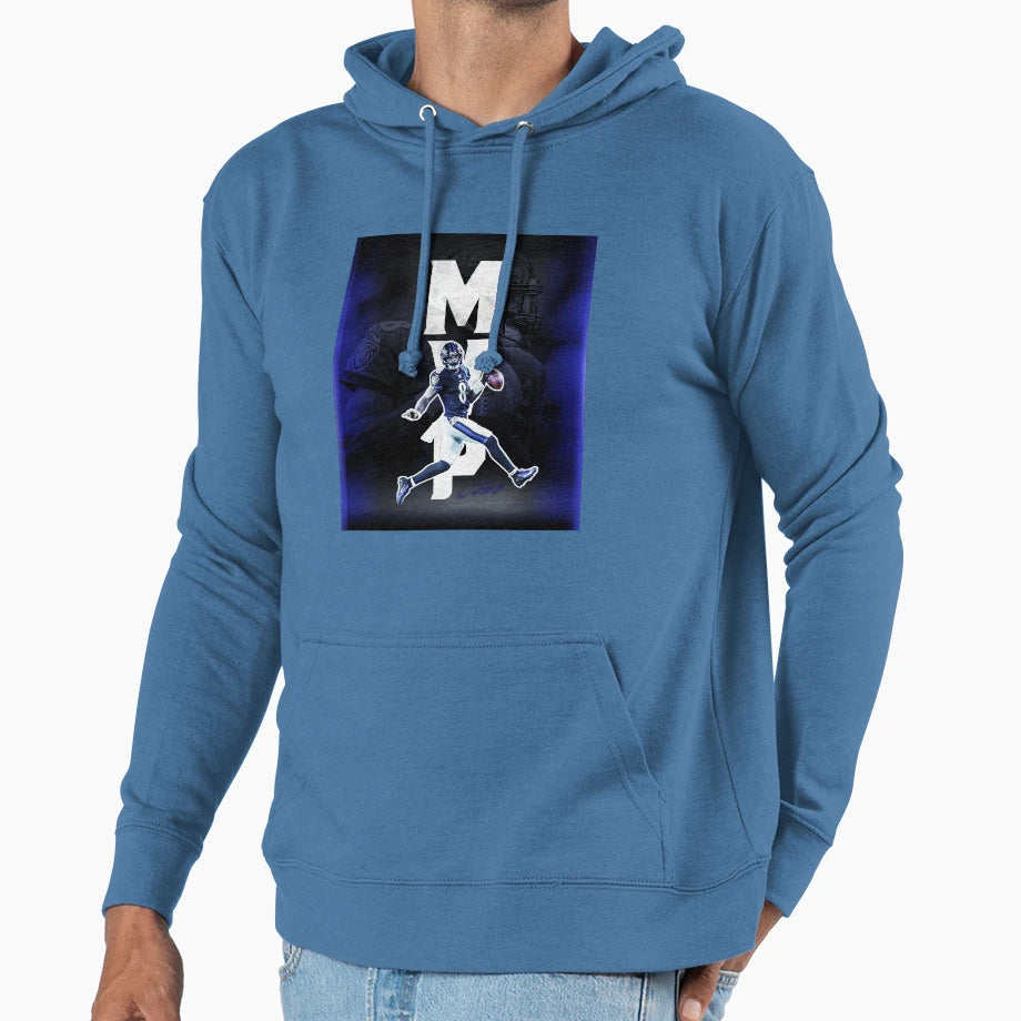 Lamar Baltimore Sports Art Hoodie - Trendy Graphic for Adults - T-Shirt, Sweatshirt, Hoodie