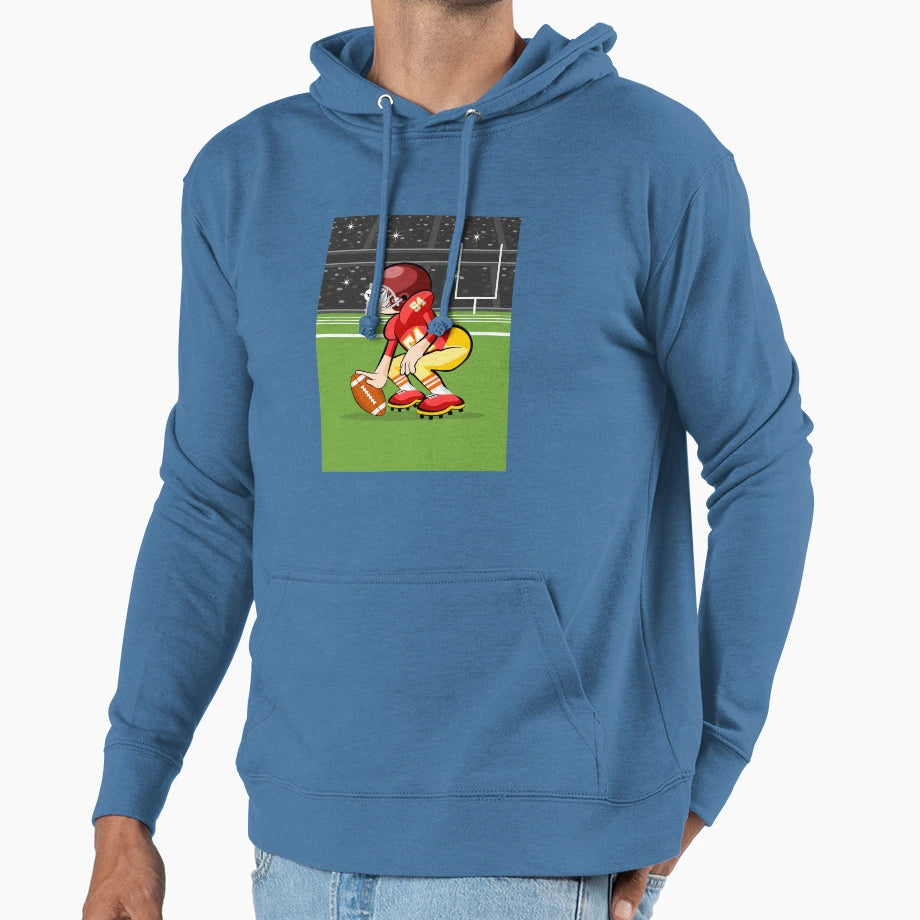 American Football Player Serve Hoodie - Casual Everyday Wear Men Women - T-Shirt, Sweatshirt, Hoodie