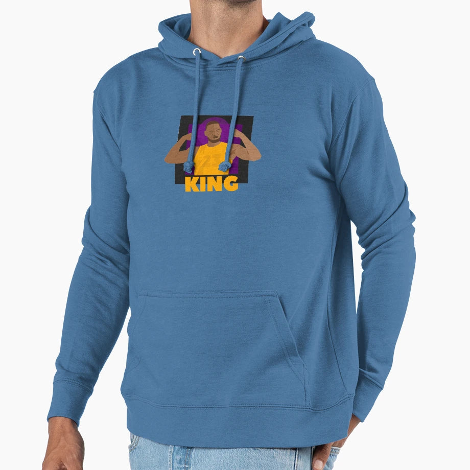 King Basketball Player Hoodie - Novelty Apparel for Adults - T-Shirt, Sweatshirt, Hoodie