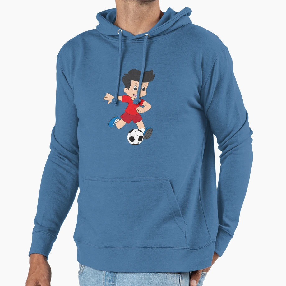 Football Soccer Footballer Hoodie - Minimalist Print for Adults - T-Shirt, Sweatshirt, Hoodie