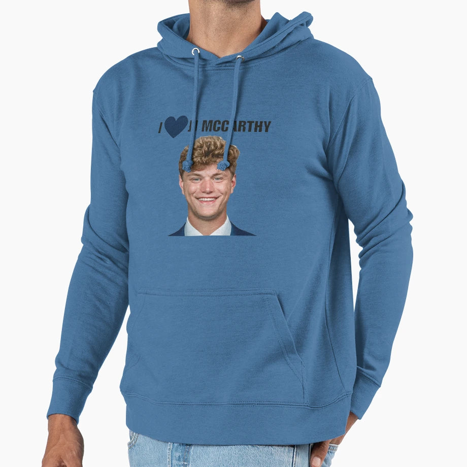 Jj Mccarthy Heart Hoodie - Aesthetic Graphic for Adults - T-Shirt, Sweatshirt, Hoodie