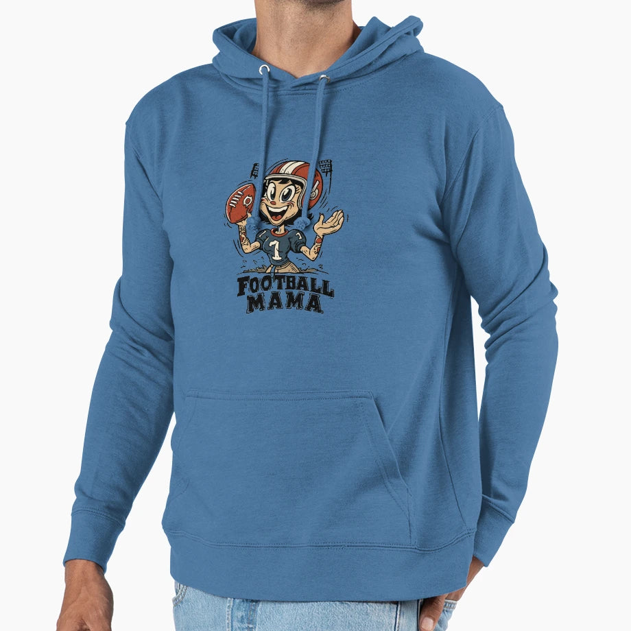 Football Mama Game Day Hoodie - Aesthetic Graphic for Adults - T-Shirt, Sweatshirt, Hoodie
