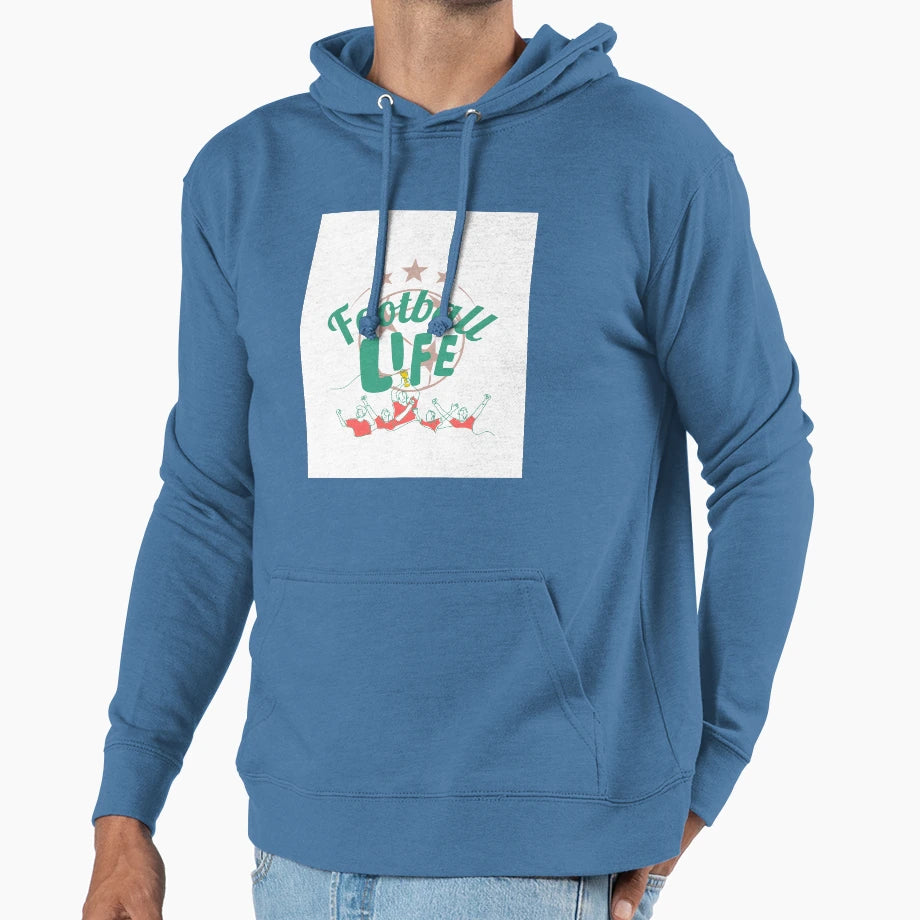 Football Life Hoodie - Trendy Graphic for Adults - T-Shirt, Sweatshirt, Hoodie