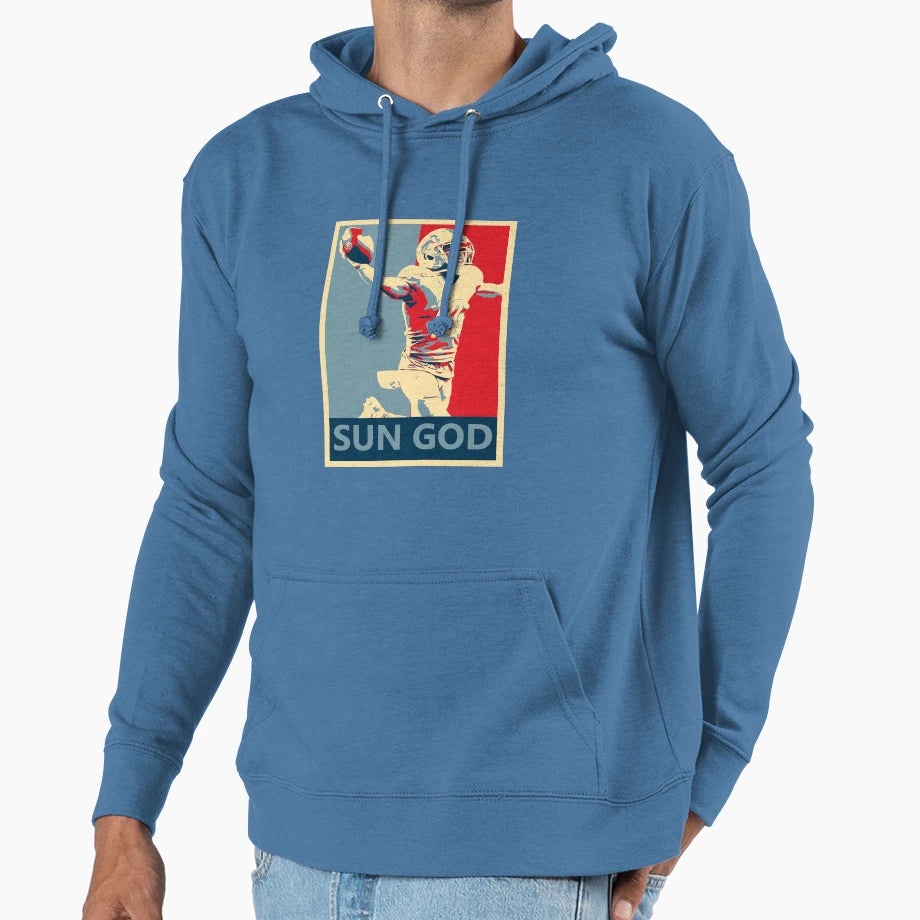 Amon Ra St Brown Lions Sun God Hoodie - Casual Everyday Wear Unisex - T-Shirt, Sweatshirt, Hoodie