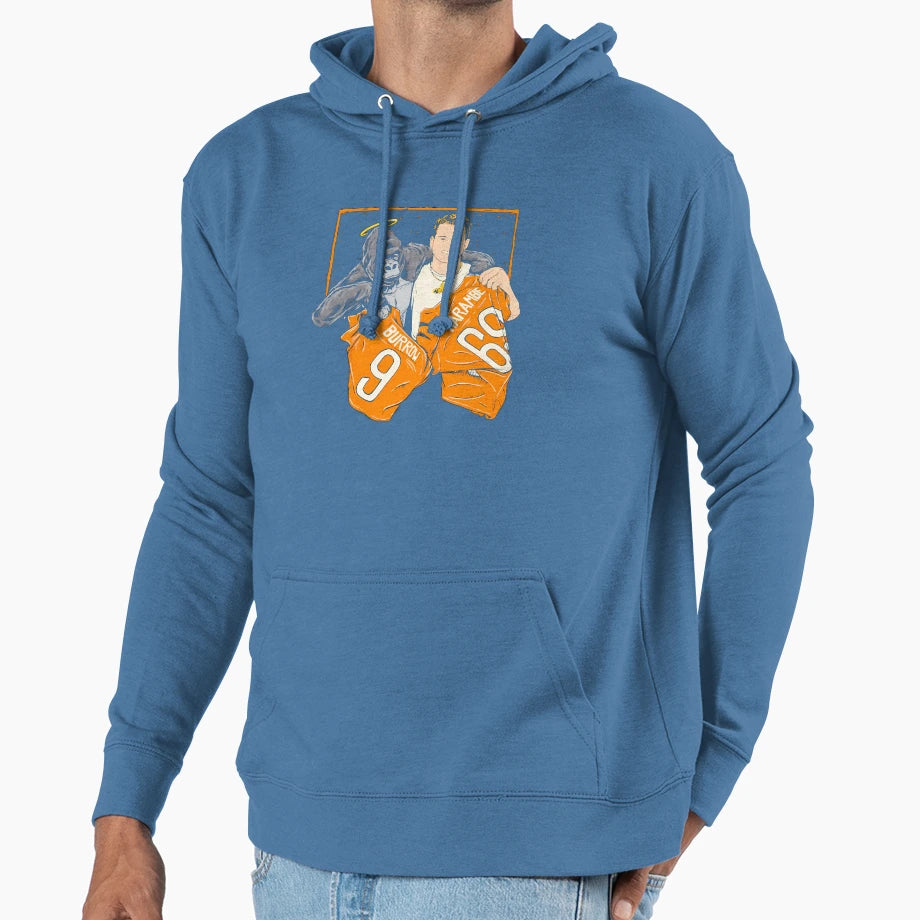 Cincinnati Jersey Swap JB And Harambe Hoodie - Graphic Print for Adults - T-Shirt, Sweatshirt, Hoodie