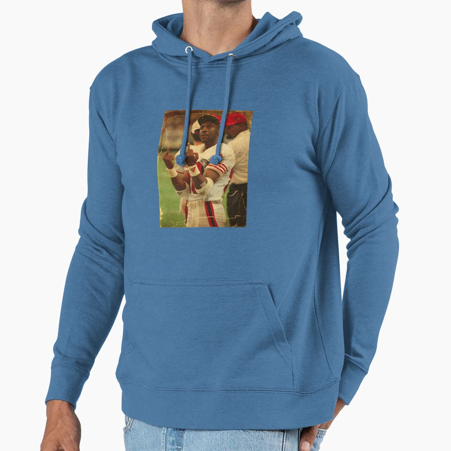Memem Middle Finger Jerry Rice Hoodie - Graphic Print Men Women - T-Shirt, Sweatshirt, Hoodie