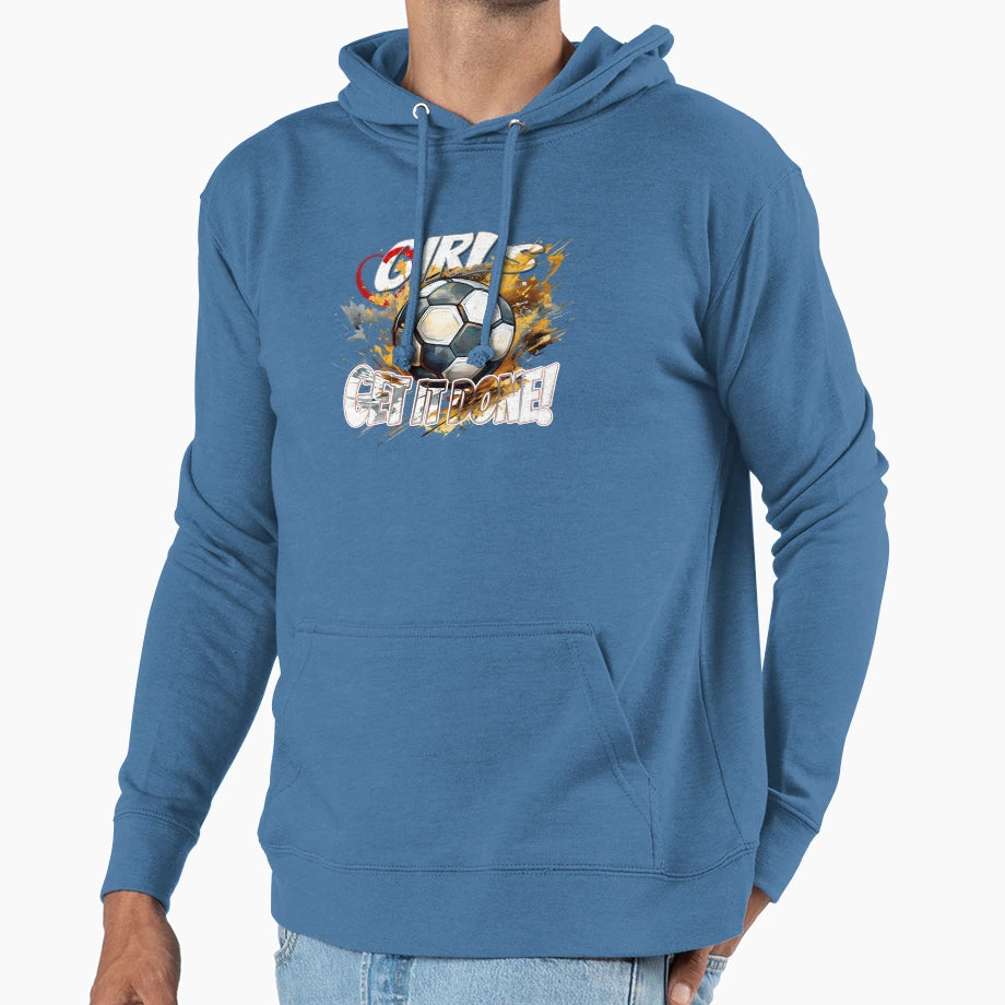 Womens Football We Get It Done Em Hoodie - Aesthetic Graphic for Adults - T-Shirt, Sweatshirt, Hoodie