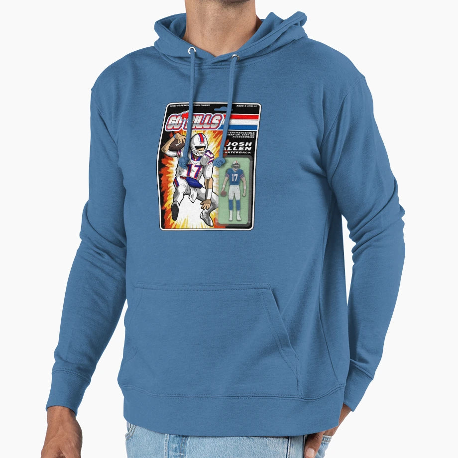 Buffalo Qb 1 Action Figure Hoodie - Casual Everyday Wear Men Women - T-Shirt, Sweatshirt, Hoodie