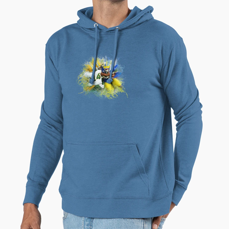 Football Splash Hoodie - Minimalist Print Unisex - T-Shirt, Sweatshirt, Hoodie