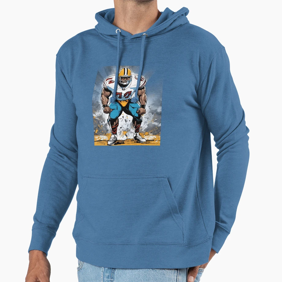 American Football Wide Receiver Hoodie - Trendy Graphic for Adults - T-Shirt, Sweatshirt, Hoodie