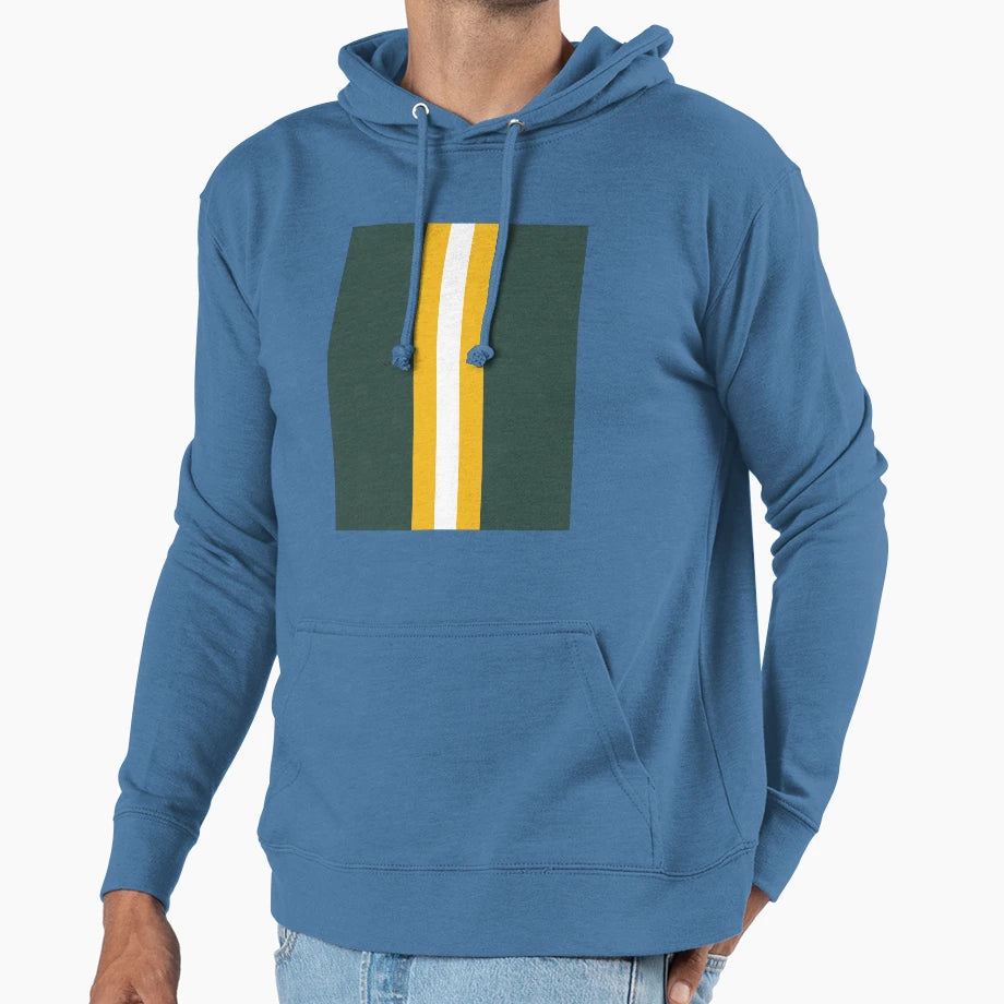 American Football Stripes Green Bay Green Hoodie - Streetwear Style Unisex - T-Shirt, Sweatshirt, Hoodie