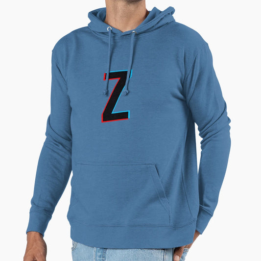 Black Letter Z Red And Blue Lines Hoodie - Streetwear Style Men Women - T-Shirt, Sweatshirt, Hoodie