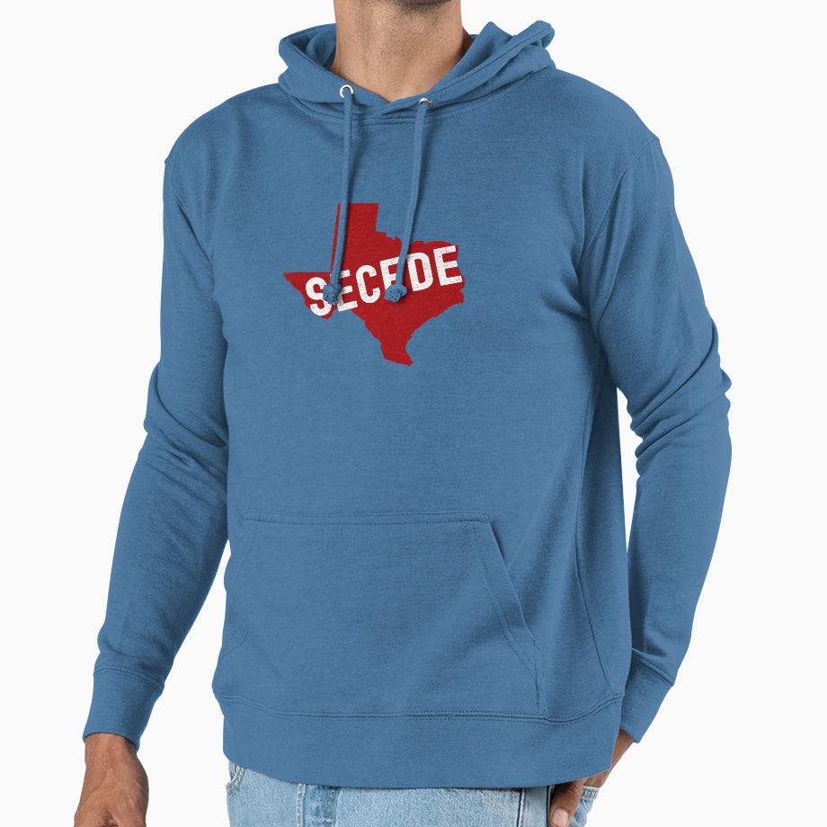 Texas Secede Hoodie - Fun Novelty Design for Adults - T-Shirt, Sweatshirt, Hoodie