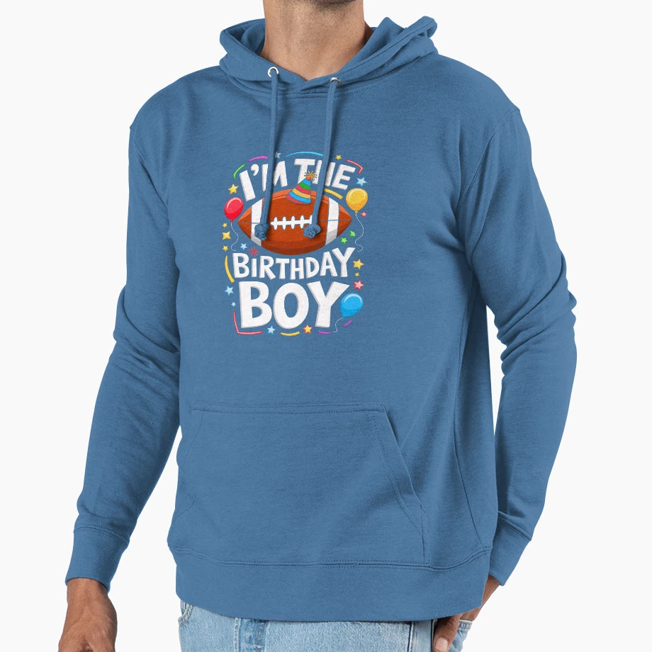 Funny Football Birthday Bday Hoodie - Unique Graphic Men Women - T-Shirt, Sweatshirt, Hoodie
