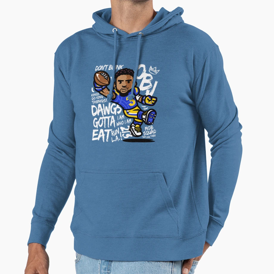 Obj Dawgs Gotta Eat Run L Mob Squad Hoodie - Trendy Graphic Unisex - T-Shirt, Sweatshirt, Hoodie