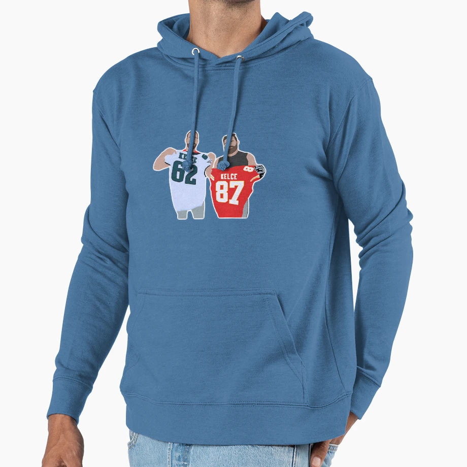 Kelce Brothers Hoodie - Graphic Print Unisex - T-Shirt, Sweatshirt, Hoodie