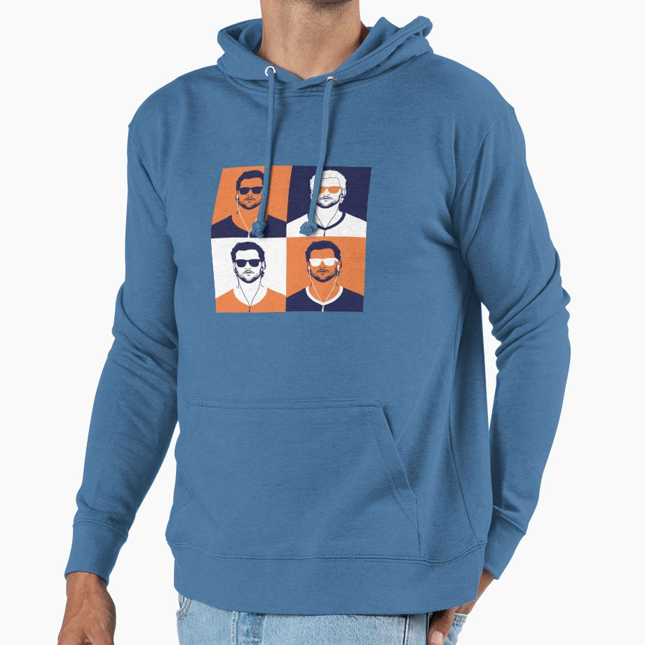 Jarrett Stidham Face Pop Art Hoodie - Novelty Apparel Men Women - T-Shirt, Sweatshirt, Hoodie