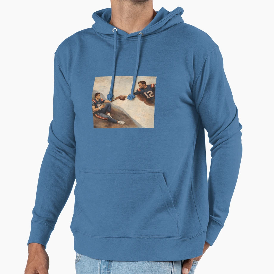 New England Football TB And Drake Maye Hoodie - Unique Graphic Unisex - T-Shirt, Sweatshirt, Hoodie