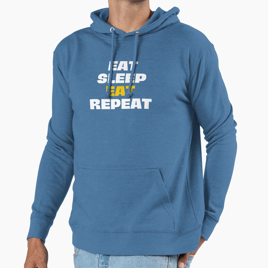 Eat Sleep Eat Repeat Hoodie - Trendy Graphic Men Women - T-Shirt, Sweatshirt, Hoodie