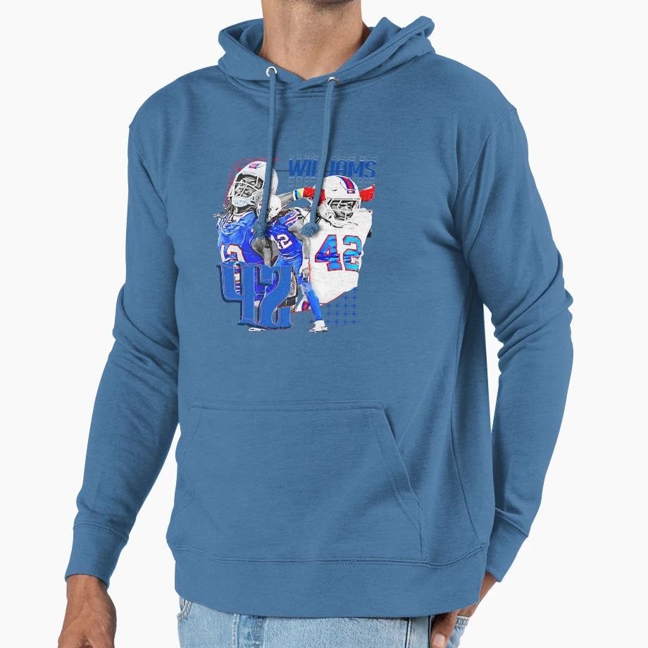 D Williams Football Player 1 Hoodie - Streetwear Style for Adults - T-Shirt, Sweatshirt, Hoodie