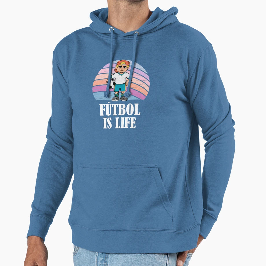 Futbol Is Life Soccer Lover Football Hoodie - Aesthetic Graphic Men Women - T-Shirt, Sweatshirt, Hoodie