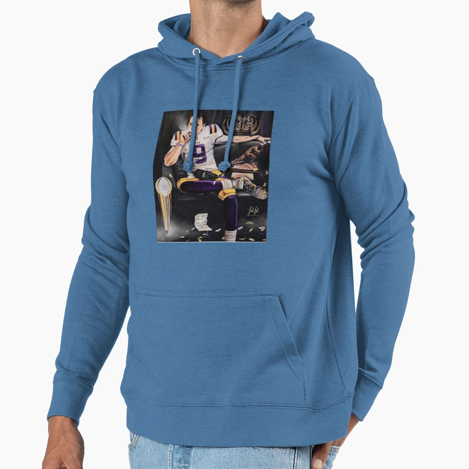 JB Smoking Cigar Painting Hoodie - Novelty Apparel for Adults - T-Shirt, Sweatshirt, Hoodie