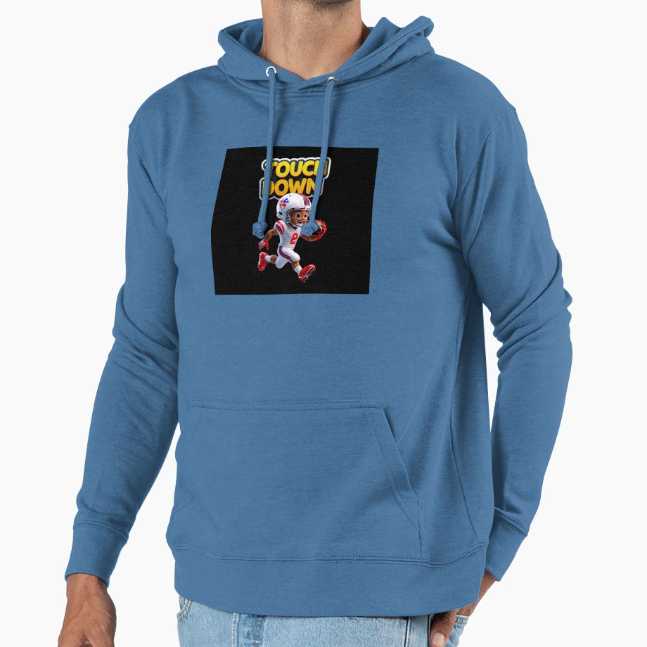 Cartoon American Football Player Hoodie - Novelty Apparel Men Women - T-Shirt, Sweatshirt, Hoodie