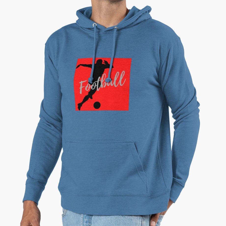 Football Hoodie - Casual Everyday Wear Men Women - T-Shirt, Sweatshirt, Hoodie