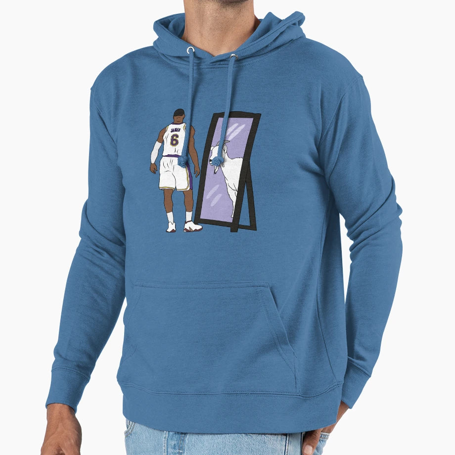 Lebron James Mirror Goat La 6 Hoodie - Minimalist Print Unisex - T-Shirt, Sweatshirt, Hoodie