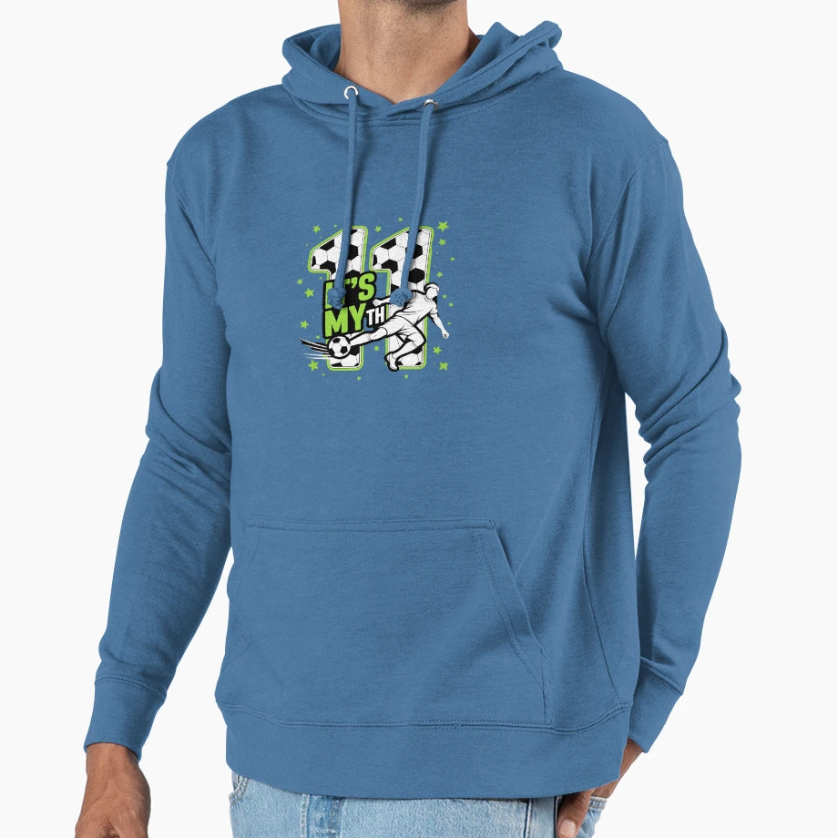 Its My 11Th Birthday Soccer 11 Years Hoodie - Casual Everyday Wear Unisex - T-Shirt, Sweatshirt, Hoodie