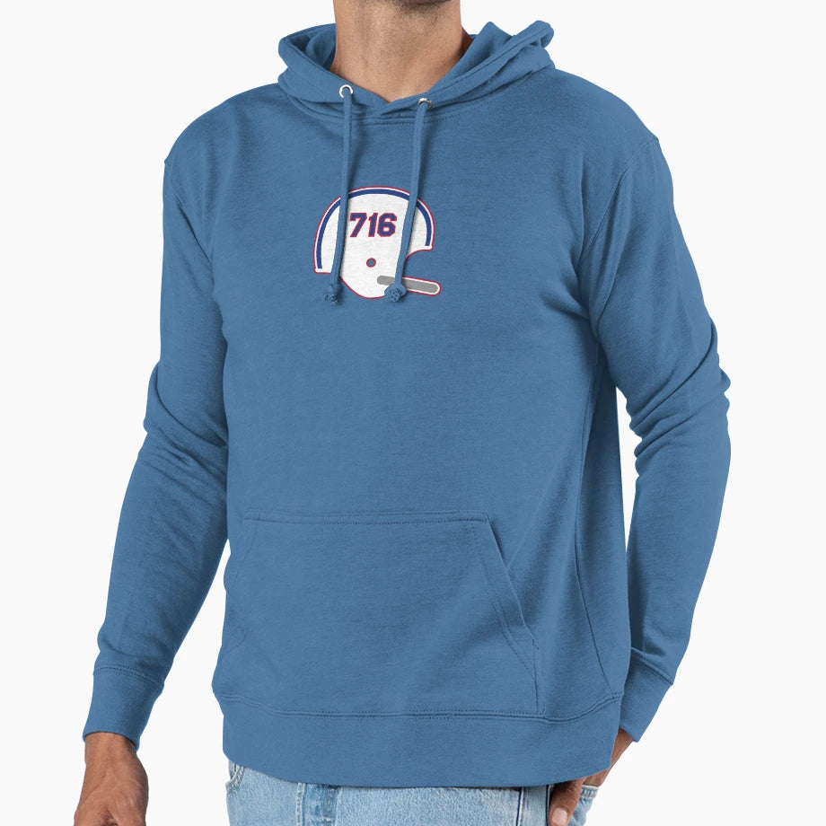 Buffalo Bills 716 Helmet Hoodie - Minimalist Print Unisex - T-Shirt, Sweatshirt, Hoodie