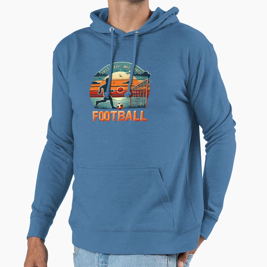 Just Who Loves Football Hoodie - Graphic Print Men Women - T-Shirt, Sweatshirt, Hoodie
