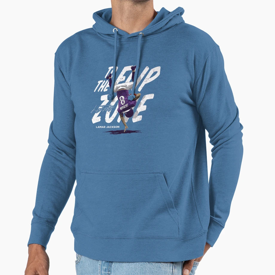 Lamar Baltimore Flip Zone Hoodie - Streetwear Style Unisex - T-Shirt, Sweatshirt, Hoodie