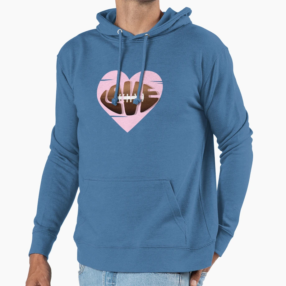 Game Day Football Mom Love Hoodie - Custom Art Print for Adults - T-Shirt, Sweatshirt, Hoodie