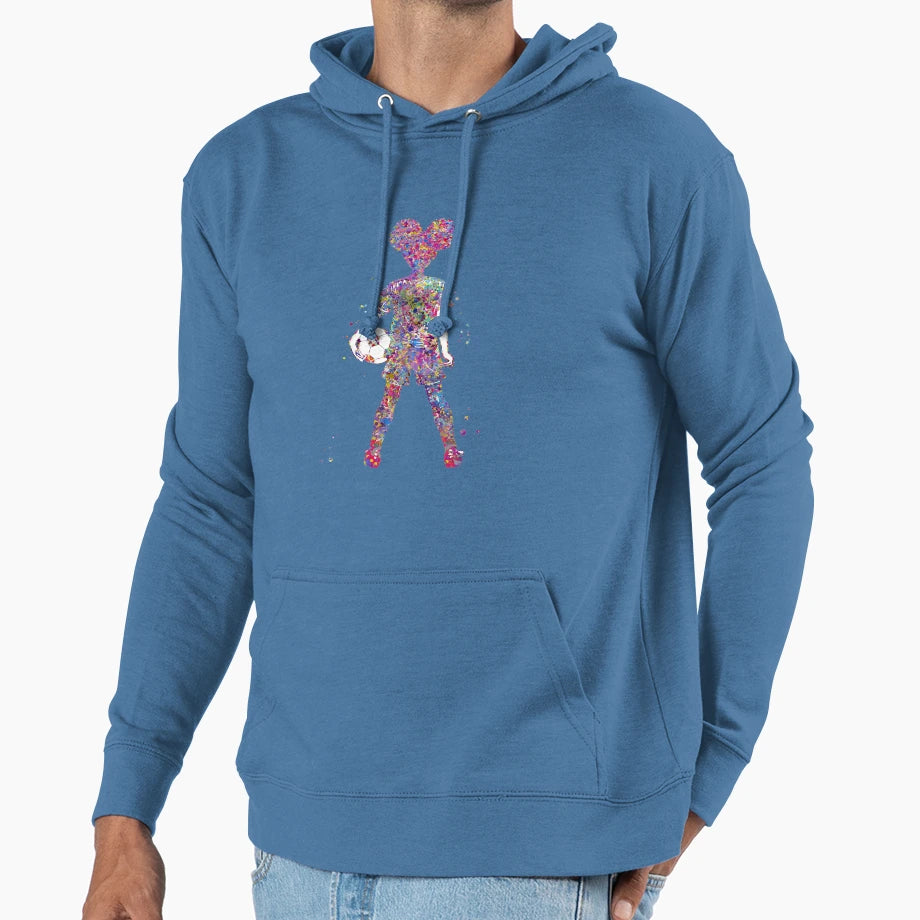 Soccer Player Hoodie - Trendy Graphic Men Women - T-Shirt, Sweatshirt, Hoodie