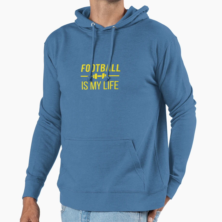 Football Is My Life Football Hoodie - Casual Everyday Wear for Adults - T-Shirt, Sweatshirt, Hoodie
