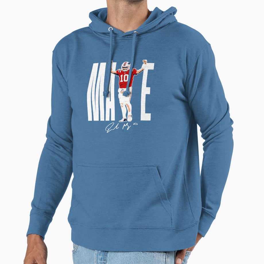 New England Football Maye Hoodie - Streetwear Style Men Women - T-Shirt, Sweatshirt, Hoodie
