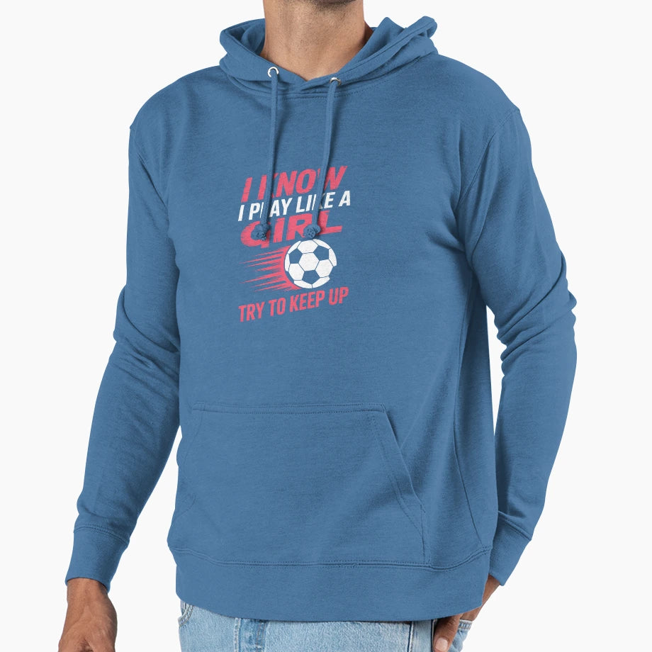 Soccer Football Player Motivation Hoodie - Minimalist Print for Adults - T-Shirt, Sweatshirt, Hoodie