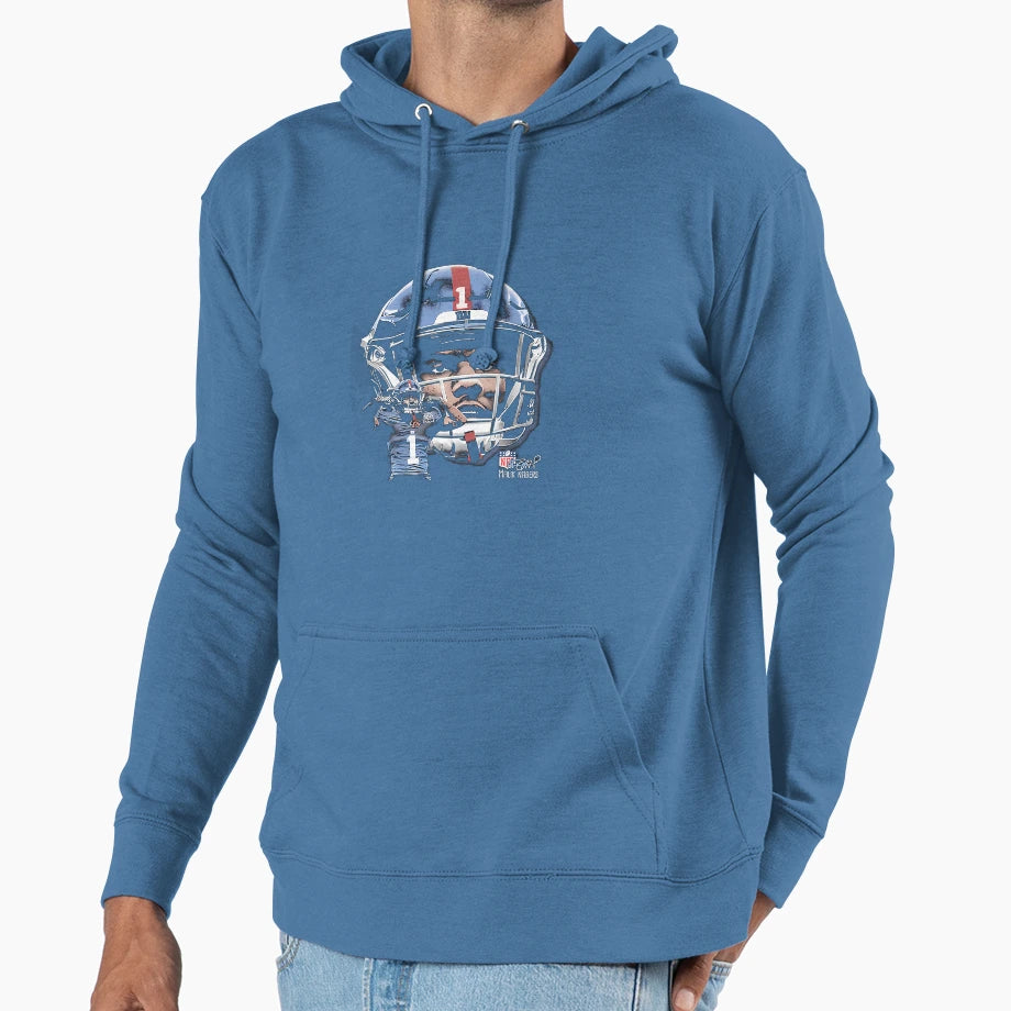 Malik Nabers New York G Helmet Hoodie - Graphic Print Men Women - T-Shirt, Sweatshirt, Hoodie