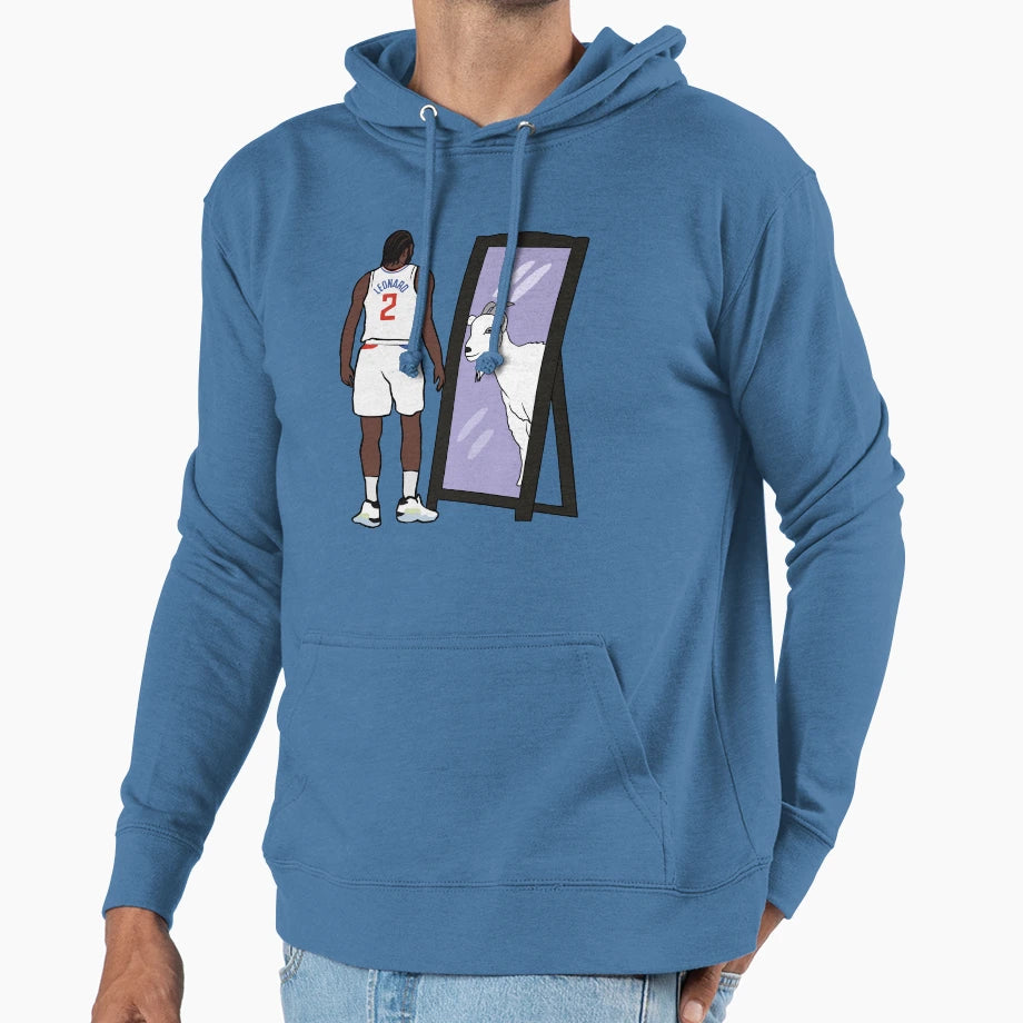 Kawhi Leonard Mirror Goat Hoodie - Graphic Print Men Women - T-Shirt, Sweatshirt, Hoodie
