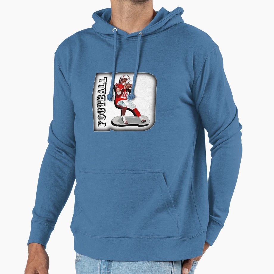 Football Quarterback Hoodie - Fun Novelty Design for Adults - T-Shirt, Sweatshirt, Hoodie