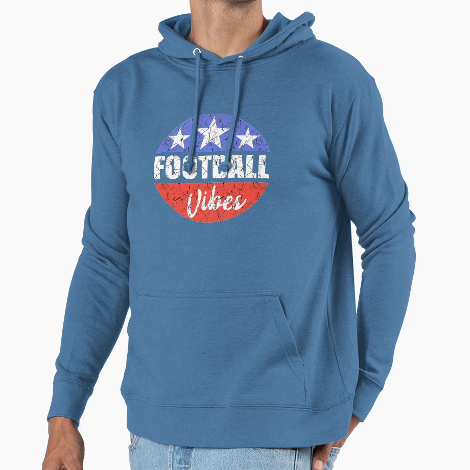 American Football Distress Usa Flag T-Shirt - Aesthetic Graphic Men Women - T-Shirt, Sweatshirt, Hoodie